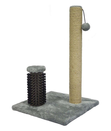 Flamingo Fico Cat Scratching Tree with Soft Brush - GREY